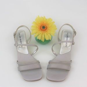 Satin Silver Hillard & Hanson Strappy Sandal - 8M